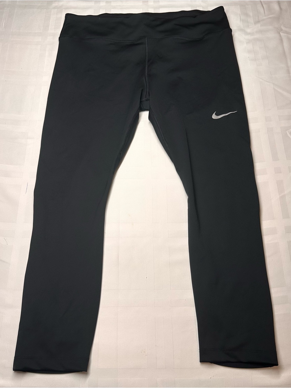 Nike Dri-FIT Fast Mid-Rise Cropped Running Leggings Black Size XL